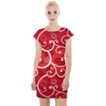 Patterns, Corazones, Texture, Red, Cap Sleeve Bodycon Dress
