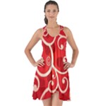 Patterns, Corazones, Texture, Red, Show Some Back Chiffon Dress