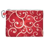 Patterns, Corazones, Texture, Red, Canvas Cosmetic Bag (XL)