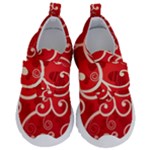 Patterns, Corazones, Texture, Red, Kids  Velcro No Lace Shoes