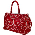 Patterns, Corazones, Texture, Red, Duffel Travel Bag