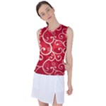 Patterns, Corazones, Texture, Red, Women s Sleeveless Sports Top