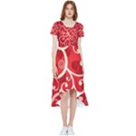 Patterns, Corazones, Texture, Red, High Low Boho Dress