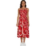 Patterns, Corazones, Texture, Red, Sleeveless Shoulder Straps Boho Dress