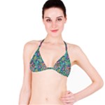 Patterns, Green Background, Texture Classic Bikini Top
