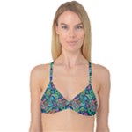 Patterns, Green Background, Texture Reversible Tri Bikini Top