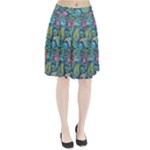 Patterns, Green Background, Texture Pleated Skirt