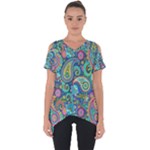 Patterns, Green Background, Texture Cut Out Side Drop T-Shirt