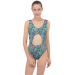 Patterns, Green Background, Texture Center Cut Out Swimsuit