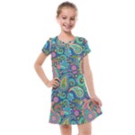 Patterns, Green Background, Texture Kids  Cross Web Dress