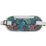 Patterns, Green Background, Texture Rounded Waist Pouch