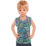 Patterns, Green Background, Texture Kids  Sport Tank Top