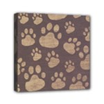 Paws Patterns, Creative, Footprints Patterns Mini Canvas 6  x 6  (Stretched)