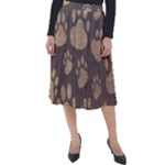 Paws Patterns, Creative, Footprints Patterns Classic Velour Midi Skirt 