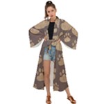 Paws Patterns, Creative, Footprints Patterns Maxi Kimono