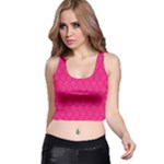 Pink Pattern, Abstract, Background, Bright, Desenho Racer Back Crop Top