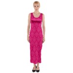 Pink Pattern, Abstract, Background, Bright, Desenho Fitted Maxi Dress