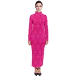 Pink Pattern, Abstract, Background, Bright, Desenho Turtleneck Maxi Dress