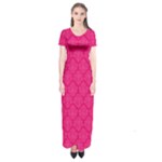 Pink Pattern, Abstract, Background, Bright, Desenho Short Sleeve Maxi Dress