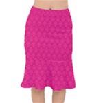 Pink Pattern, Abstract, Background, Bright, Desenho Short Mermaid Skirt