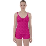 Pink Pattern, Abstract, Background, Bright, Desenho Tie Front Two Piece Tankini
