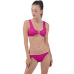 Pink Pattern, Abstract, Background, Bright, Desenho Ring Detail Crop Bikini Set
