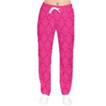Pink Pattern, Abstract, Background, Bright, Desenho Women Velvet Drawstring Pants