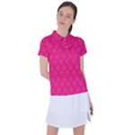 Pink Pattern, Abstract, Background, Bright, Desenho Women s Polo T-Shirt