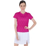Pink Pattern, Abstract, Background, Bright, Desenho Women s Sports Top