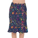 Random, Abstract, Forma, Cube, Triangle, Creative Short Mermaid Skirt