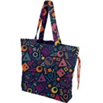 Random, Abstract, Forma, Cube, Triangle, Creative Drawstring Tote Bag