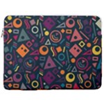 Random, Abstract, Forma, Cube, Triangle, Creative 17  Vertical Laptop Sleeve Case With Pocket