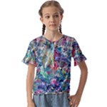 Abstract confluence Kids  Cuff Sleeve Scrunch Bottom T-Shirt