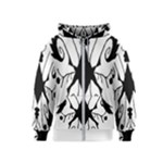 Black Silhouette Artistic Hand Draw Symbol Wb Kids  Zipper Hoodie