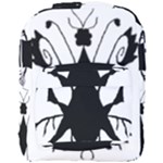 Black Silhouette Artistic Hand Draw Symbol Wb Full Print Backpack