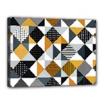 Pattern Tile Squares Triangles Seamless Geometry Canvas 16  x 12  (Stretched)