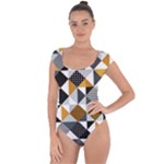 Pattern Tile Squares Triangles Seamless Geometry Short Sleeve Leotard 