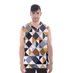 Pattern Tile Squares Triangles Seamless Geometry Men s Basketball Tank Top
