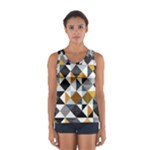 Pattern Tile Squares Triangles Seamless Geometry Sport Tank Top 