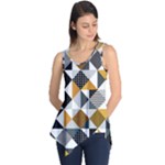 Pattern Tile Squares Triangles Seamless Geometry Sleeveless Tunic