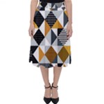 Pattern Tile Squares Triangles Seamless Geometry Classic Midi Skirt