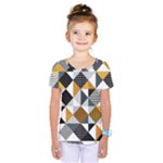 Pattern Tile Squares Triangles Seamless Geometry Kids  One Piece T-Shirt