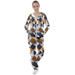 Pattern Tile Squares Triangles Seamless Geometry Women s Tracksuit