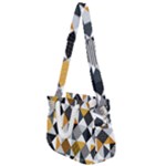 Pattern Tile Squares Triangles Seamless Geometry Rope Handles Shoulder Strap Bag