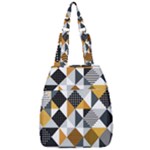 Pattern Tile Squares Triangles Seamless Geometry Center Zip Backpack