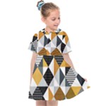 Pattern Tile Squares Triangles Seamless Geometry Kids  Sailor Dress