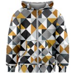 Pattern Tile Squares Triangles Seamless Geometry Kids  Zipper Hoodie Without Drawstring