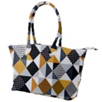 Pattern Tile Squares Triangles Seamless Geometry Canvas Shoulder Bag