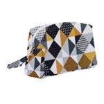 Pattern Tile Squares Triangles Seamless Geometry Wristlet Pouch Bag (Medium)