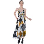 Pattern Tile Squares Triangles Seamless Geometry Tie Back Maxi Dress